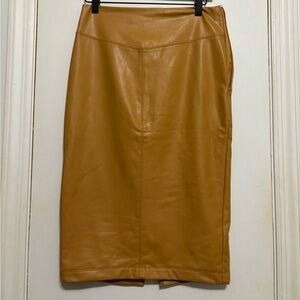 Express Leather Midi Skirt